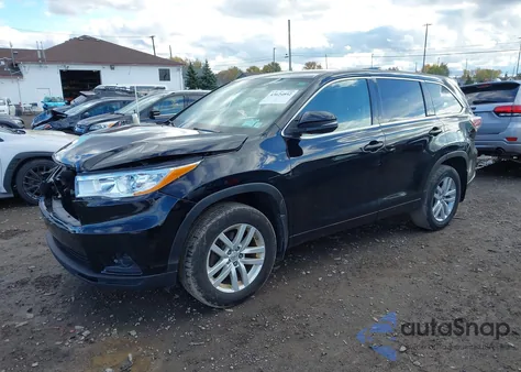 2015 Toyota Highlander Le V6 from USA, damaged, VIN 5TDBKRFH1FS104927